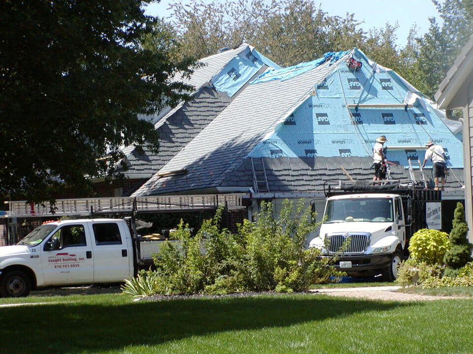 Roofing project with insulation