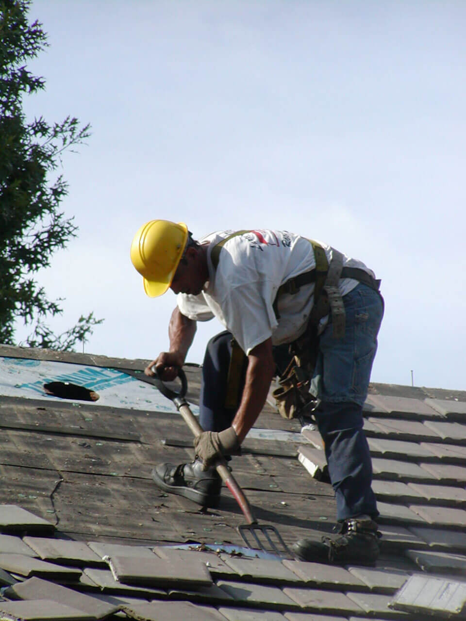 Close up of a roofer