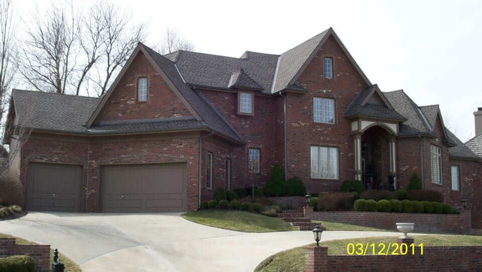 New roof on a brick house